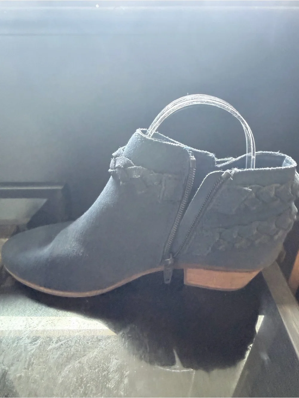 Bass & Co. - Women’s Suede Braided Ankle Boots - Black